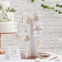Botany Wooden wish tree guest book stand