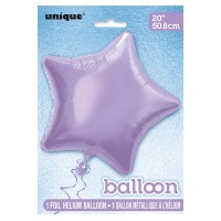 Oversigt: Folieballon Rising Star lavendel