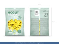 100 eco pastel ballonnen geel 26cm