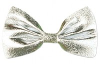 Silver Show Bow Tie