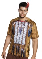 Vorschau: Bedrucktes Indianer Herrenshirt Im 3DLook