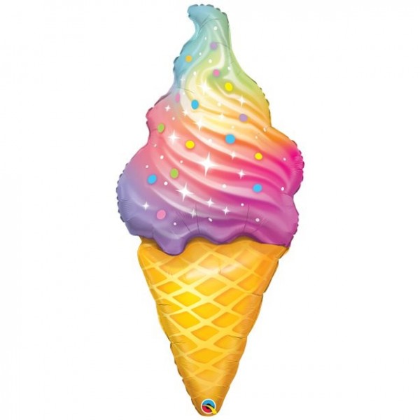 Globo de papel de helado Rainbow Sparkle 114cm