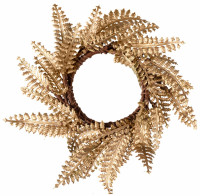 Preview: 4 Golden Fern Napkin Rings