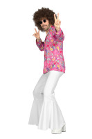 Voorvertoning: Jaren 70 hippie shirt voor heren roze