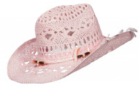 Matylda spiczasty kowbojski kapelusz w kolorze różowym