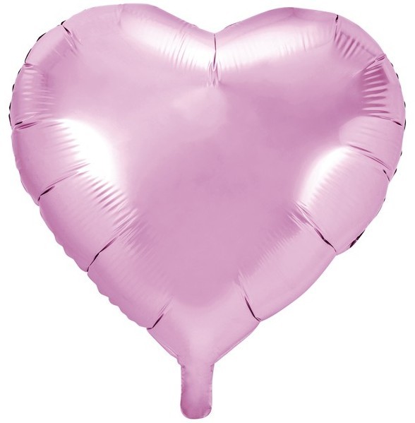 Liten hjärta folieballong rosa 61cm