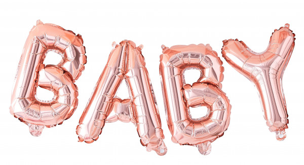 Roségoldener Newborn Star Baby Ballon