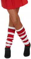 Leg warmers red and white