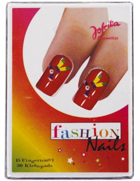 Fashion nails fingernails with clown motif