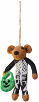 Vista previa: Halloween fieltro esqueleto oso 10cm