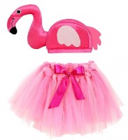 Oversigt: Sødt flamingo kostume sæt til børn, 2 stk