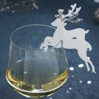 10 décorations en verre de Noël givrées