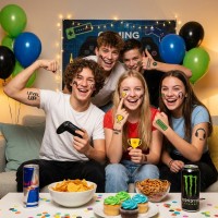 Gaming Tattoo Bogen mit 6 Gamer-Motiven für Mottoparty