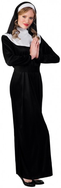 Klassisches Schwarzes Nonnen Kostüm