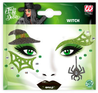 Preview: Glittering witches face stickers