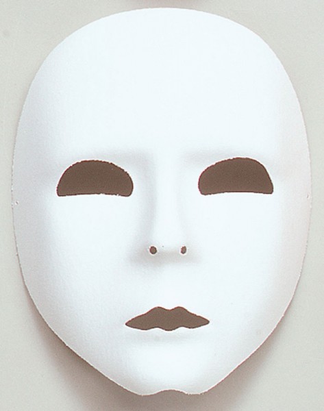 Hvid pantomima-maske