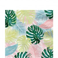 Tropische Palmenblatt Papierservietten 33cm