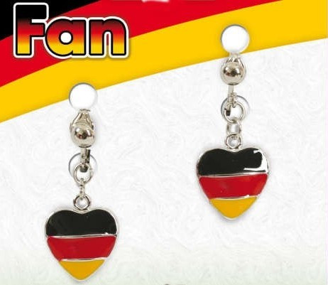 Orecchini a clip cuore fan Germania