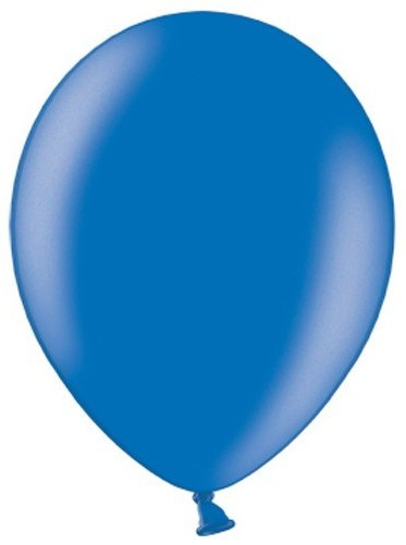 10 Partystar metalliske balloner kongeblå 30cm