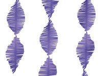 Anteprima: Ghirlanda di carta crespa viola 3m