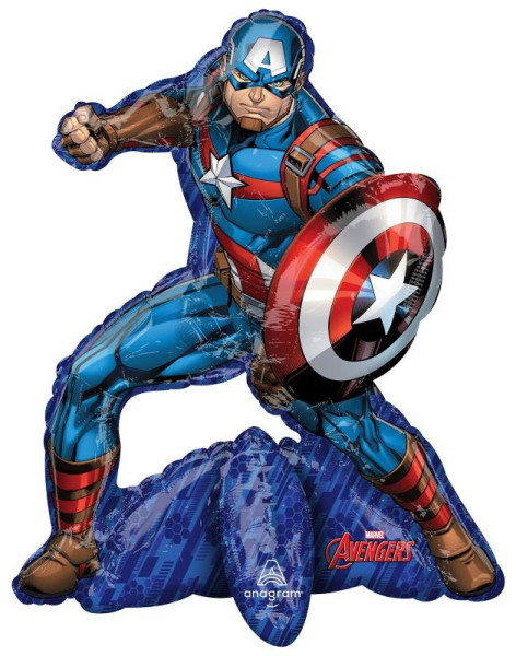 Ballon aluminium sur pied Captain America