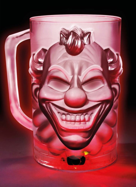 Bicchiere di plastica riutilizzabile clown spaventoso 700ml