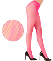 Neon pink fishnet tights Carla