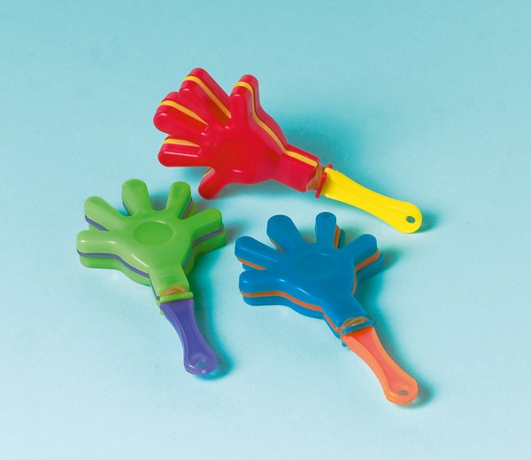 Accesorios de abanico de fiesta de cumpleaños para niños badajo de mano colorido 12 piezas