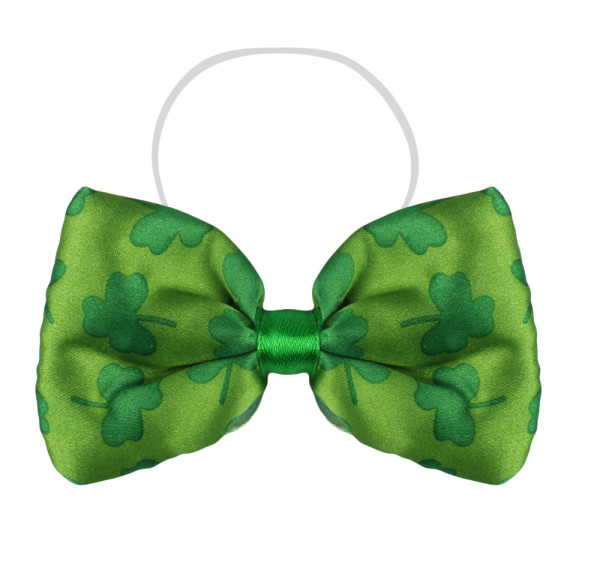 Clover leaf bow tie in green