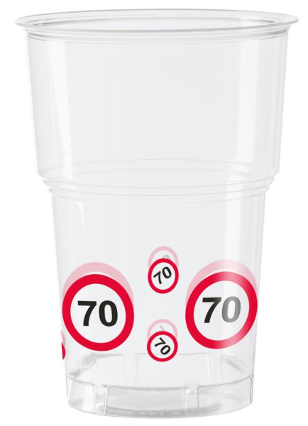 10 traffic sign 70 cups 350ml