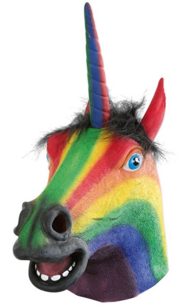 Rainbow unicorn helmask