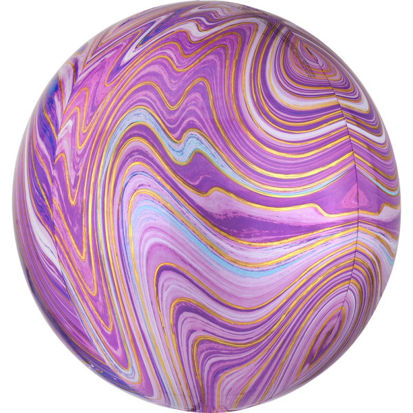 Ballon aluminium Marblez violet