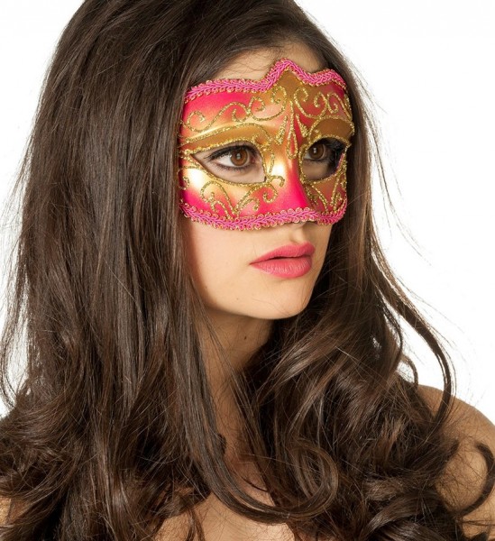 Carnevala Venezia Augenmaske In Pink-Gold