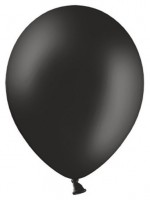 50 Partystar Luftballons schwarz 30cm