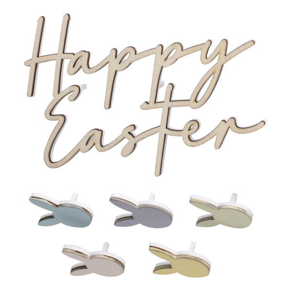 Happy Easter Tortendekorations-Set 2