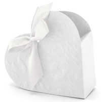10 Weiße Herz Geschenkboxen