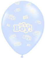 Preview: 50 balloons Its a Boy vanilla baby blue