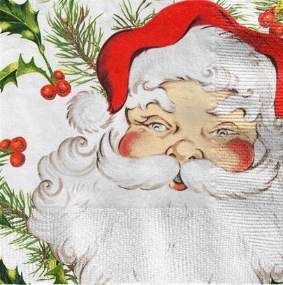 16 Happy Santa servetten 33cm