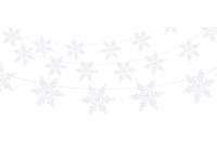 Vorschau: Girlande Schneeflocken 155cm