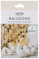 Widok: 40 balonów w kolorze nude 13cm