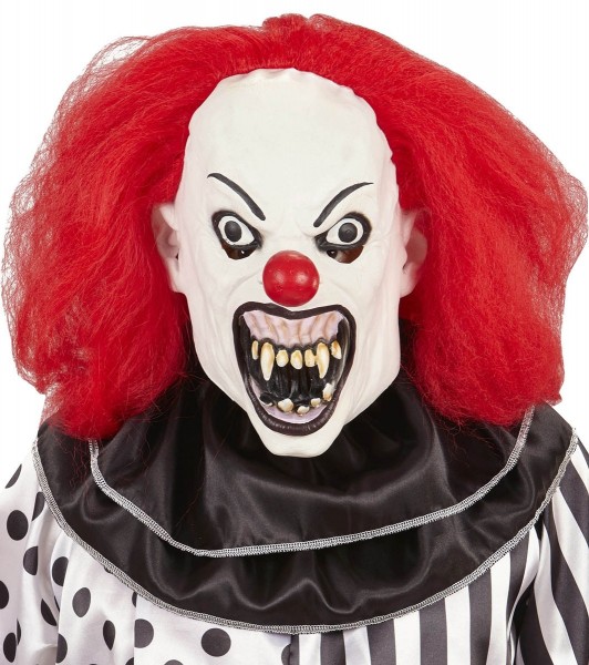 Killer clown mask with hair