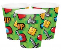 8 Level Up Birthday paper cups 266ml