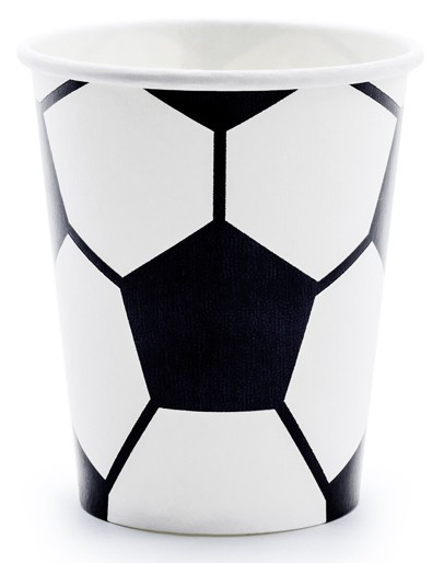 6 football paper cups Kick it 220ml