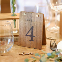 12 table numbers Rustic Romance 1-12