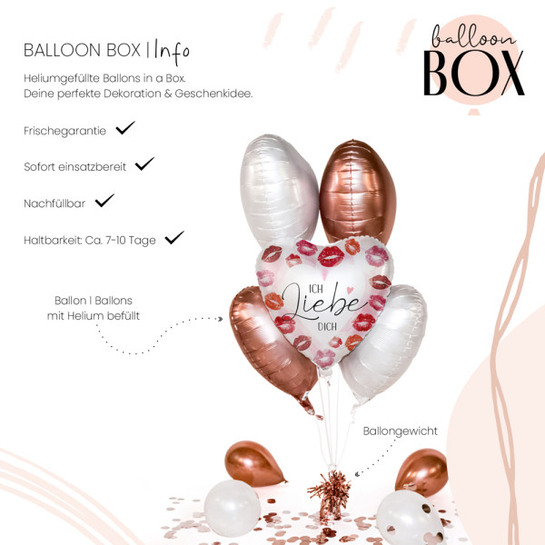 Heliumballon in der Box Full of Kisses 3