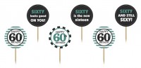 Preview: 6 Wild 60th Birthday skewers 9.2cm