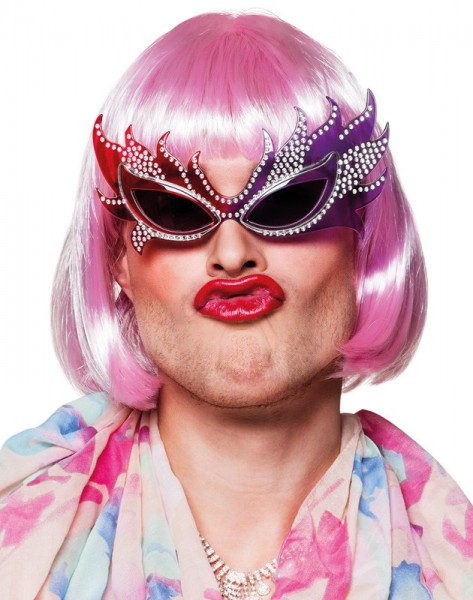 Gafas con purpurina Freaky Drag Queen