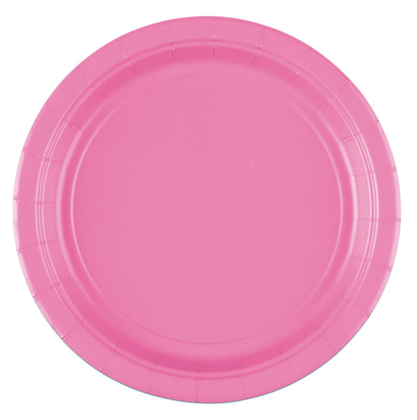 8 platos de papel Mila rosa 17,7cm