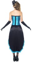 Vista previa: Disfraz de mujer burlesque azul elegante