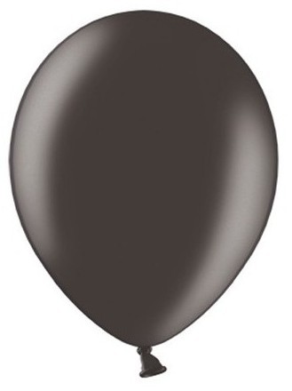 50 Partystar metallic Ballons schwarz 23cm